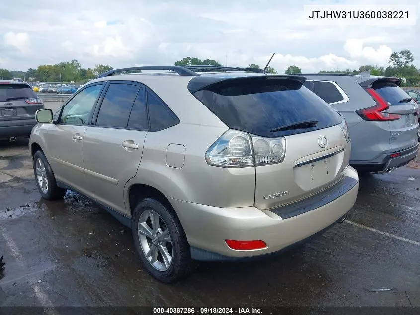 JTJHW31U360038221 2006 Lexus Rx 400H