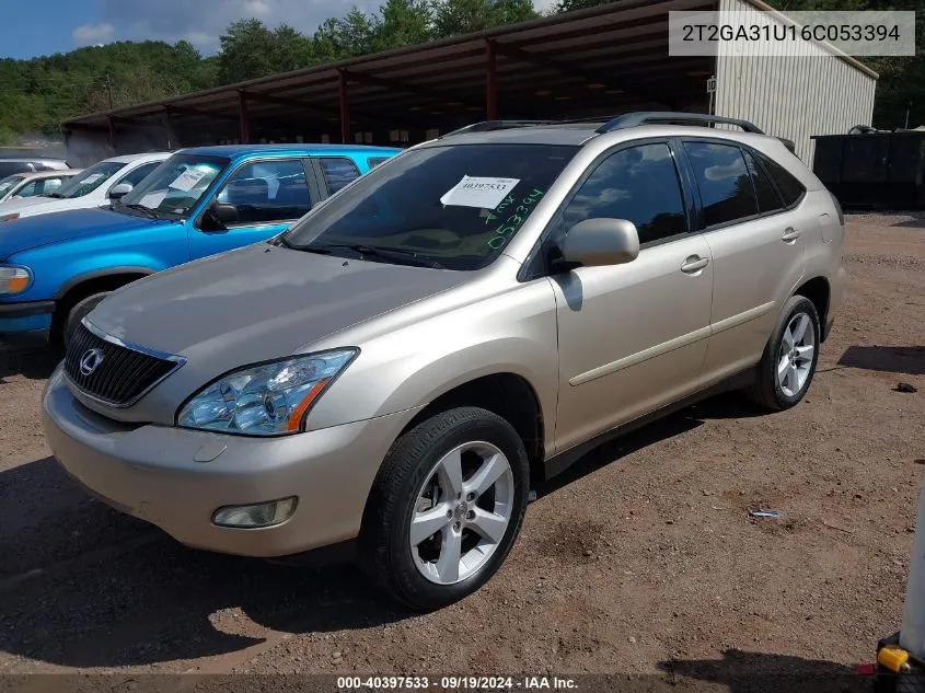 2006 Lexus Rx 330 VIN: 2T2GA31U16C053394 Lot: 40397533