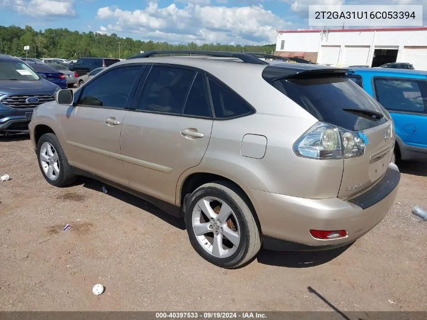 2006 Lexus Rx 330 VIN: 2T2GA31U16C053394 Lot: 40397533