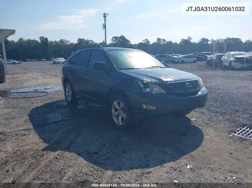 2006 Lexus Rx 330 VIN: JTJGA31U260061032 Lot: 40438134