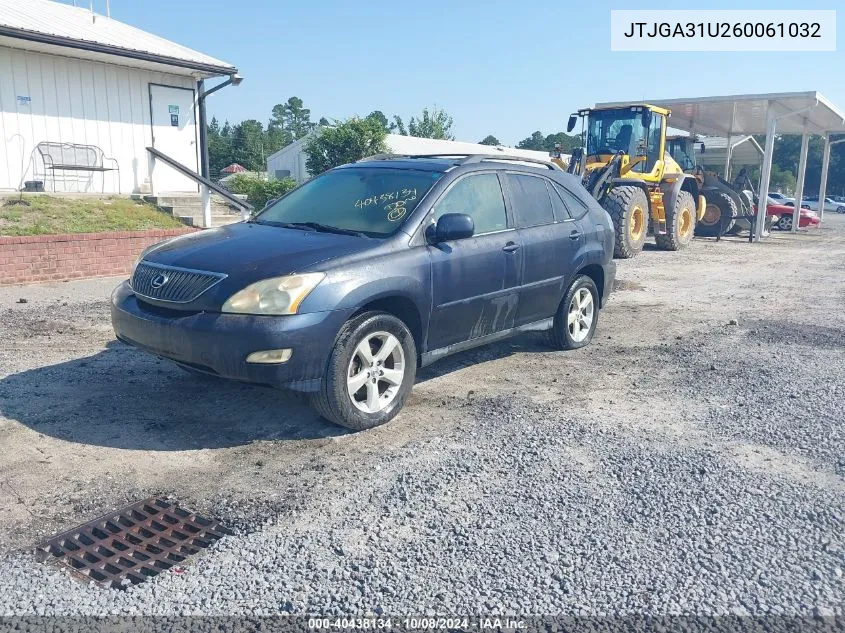 2006 Lexus Rx 330 VIN: JTJGA31U260061032 Lot: 40438134