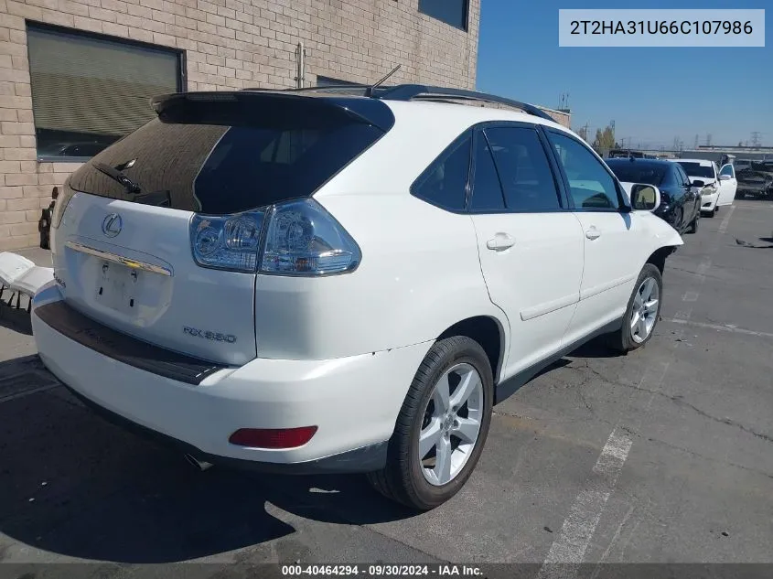 2006 Lexus Rx 330 VIN: 2T2HA31U66C107986 Lot: 40464294