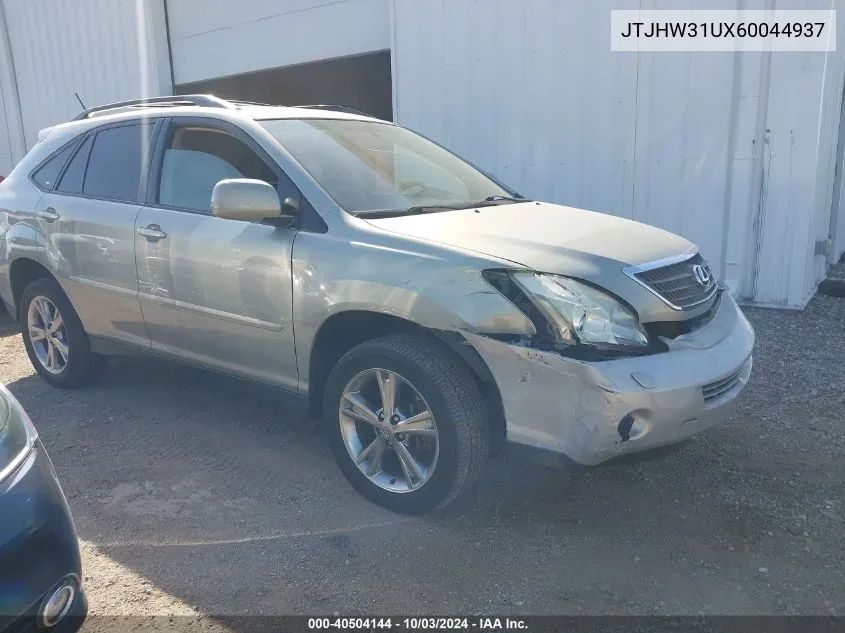 2006 Lexus Rx 400H VIN: JTJHW31UX60044937 Lot: 40504144