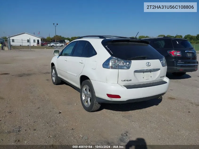 2006 Lexus Rx 330 VIN: 2T2HA31U56C108806 Lot: 40510184