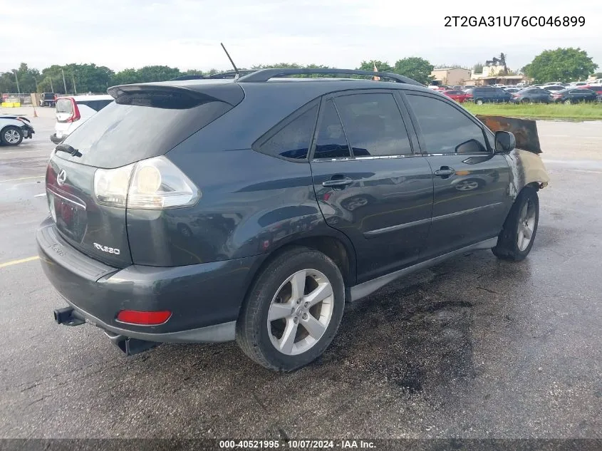 2006 Lexus Rx 330 330 VIN: 2T2GA31U76C046899 Lot: 40521995