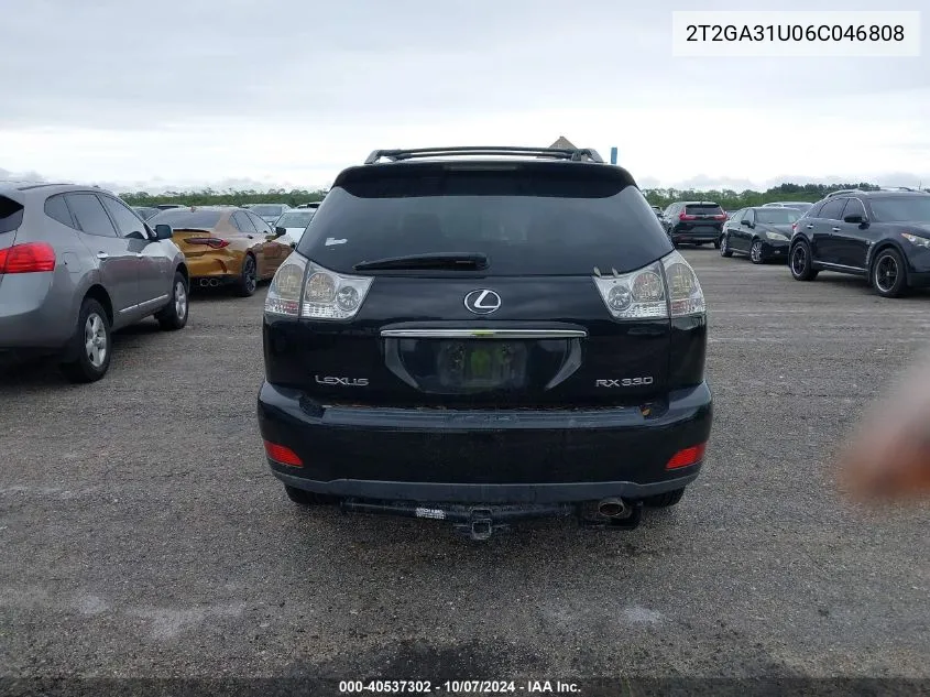 2006 Lexus Rx 330 VIN: 2T2GA31U06C046808 Lot: 40537302