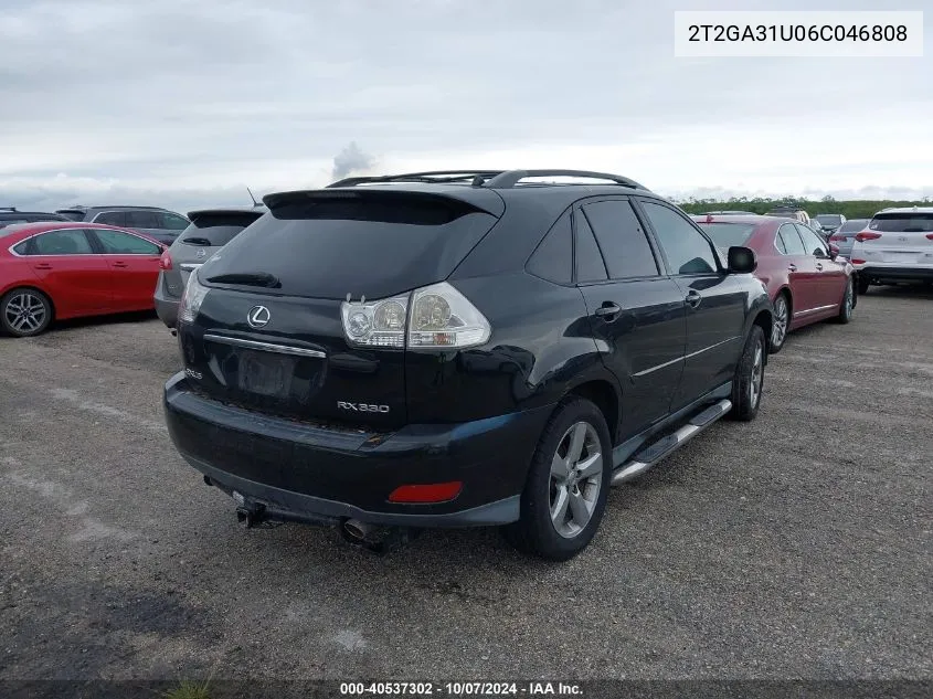 2006 Lexus Rx 330 VIN: 2T2GA31U06C046808 Lot: 40537302