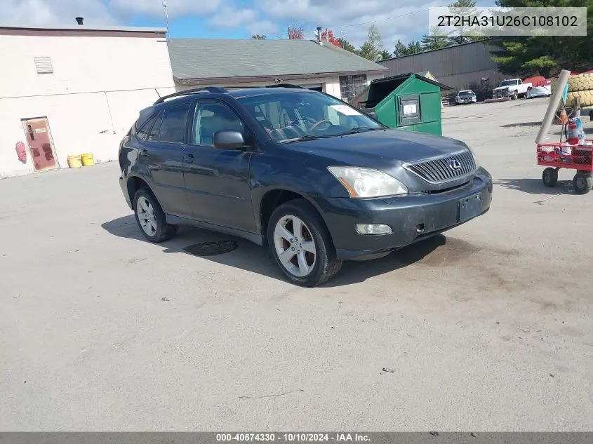 2006 Lexus Rx 330 VIN: 2T2HA31U26C108102 Lot: 40574330