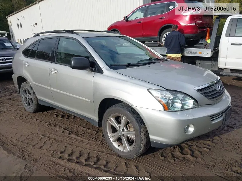 2006 Lexus Rx 400H VIN: JTJHW31U162006016 Lot: 40606299