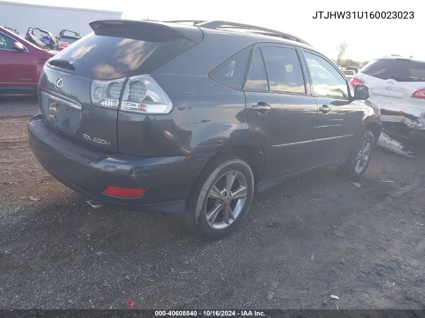 2006 Lexus Rx 400H VIN: JTJHW31U160023023 Lot: 40608840