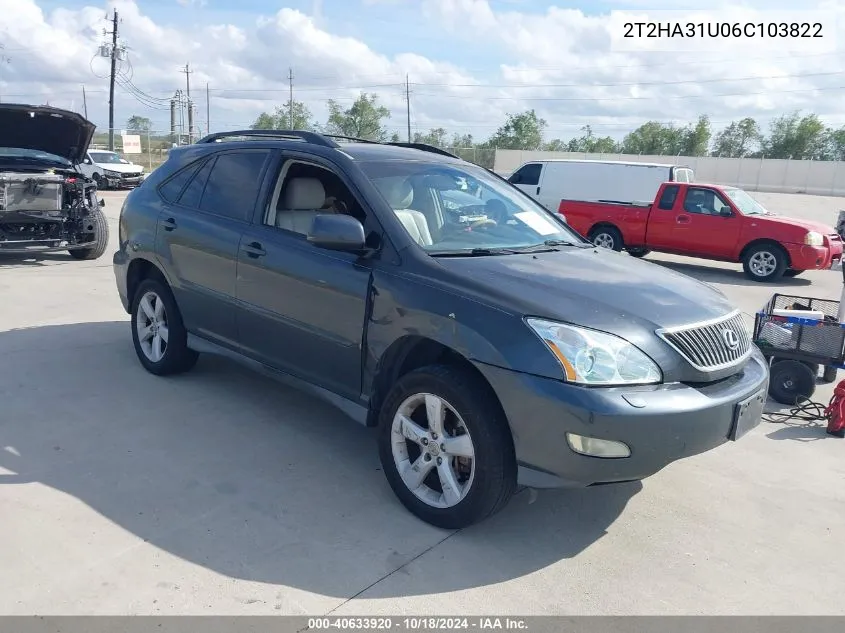 2006 Lexus Rx 330 VIN: 2T2HA31U06C103822 Lot: 40633920