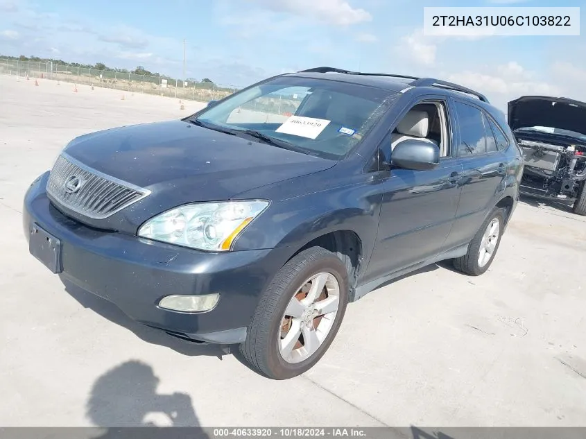 2006 Lexus Rx 330 VIN: 2T2HA31U06C103822 Lot: 40633920