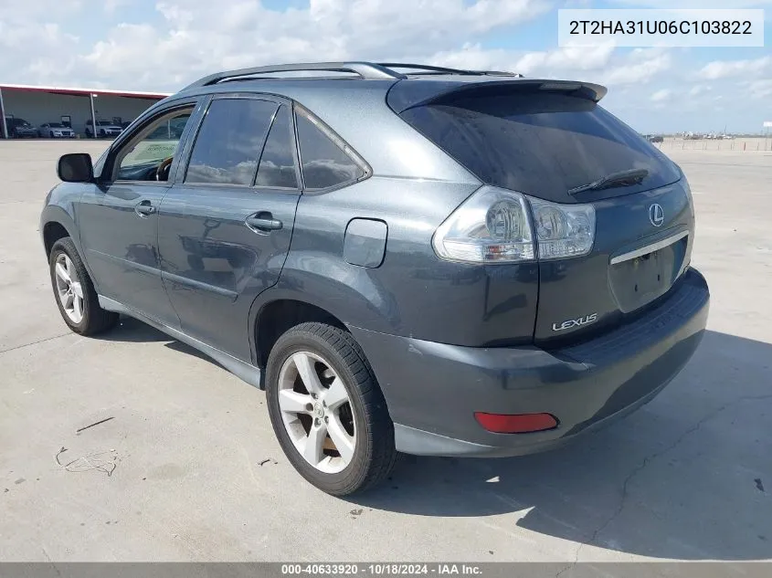 2006 Lexus Rx 330 VIN: 2T2HA31U06C103822 Lot: 40633920