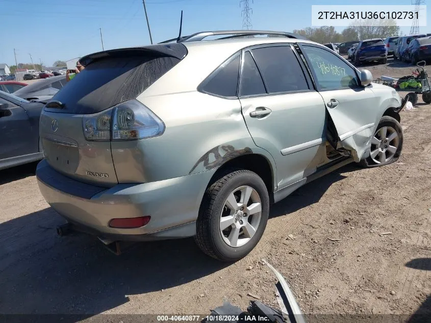 2006 Lexus Rx 330 VIN: 2T2HA31U36C102731 Lot: 40640877