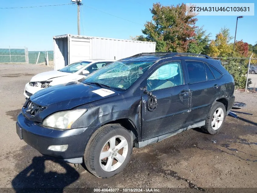 2006 Lexus Rx 330 VIN: 2T2HA31U46C103631 Lot: 40645077