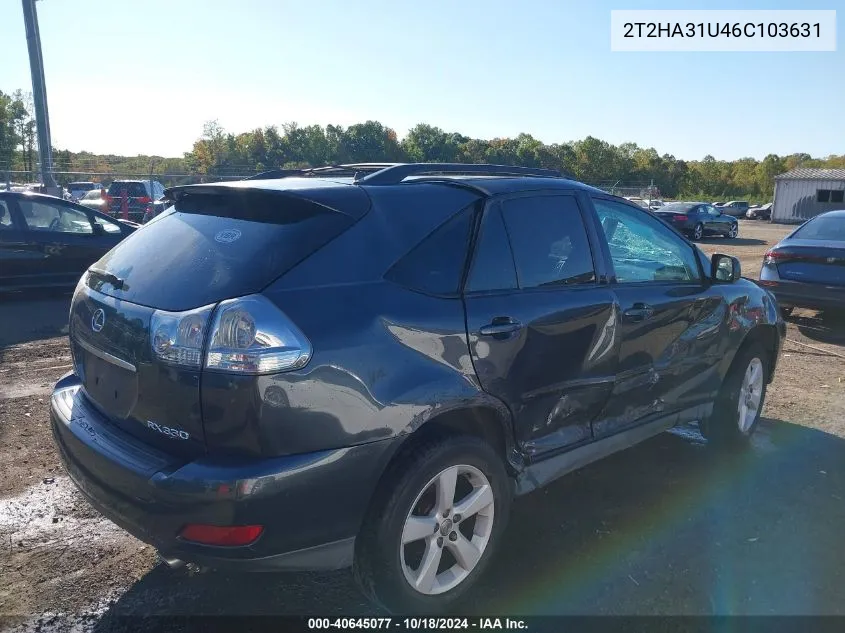 2006 Lexus Rx 330 VIN: 2T2HA31U46C103631 Lot: 40645077