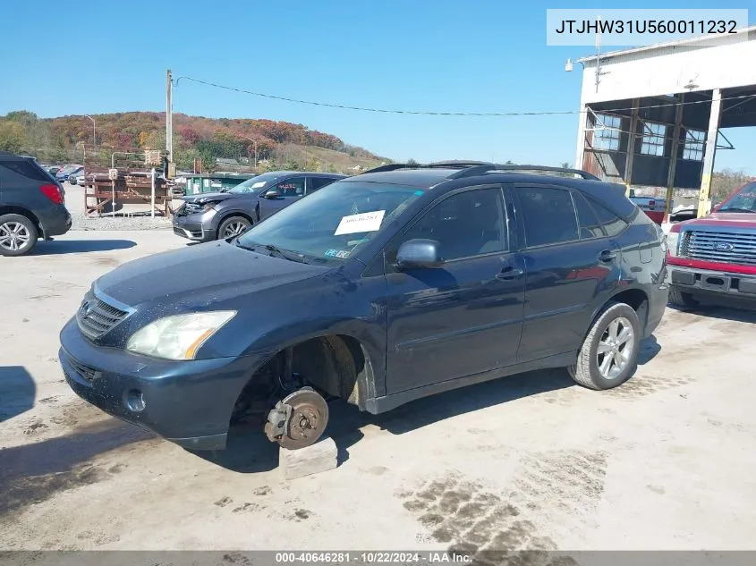 2006 Lexus Rx 400H VIN: JTJHW31U560011232 Lot: 40646281