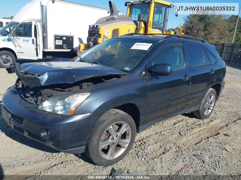 2006 Lexus Rx 400H VIN: JTJHW31U860035332 Lot: 40648112