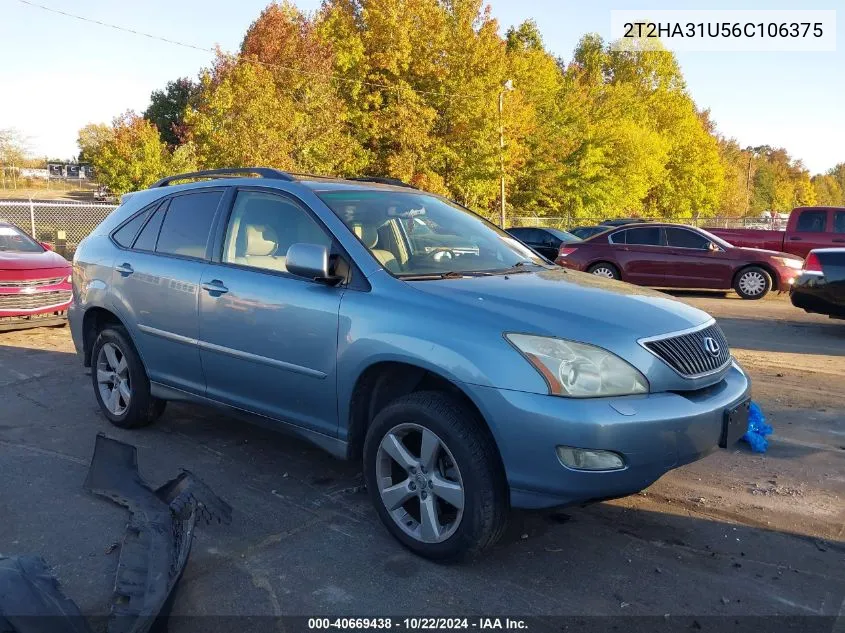 2006 Lexus Rx 330 VIN: 2T2HA31U56C106375 Lot: 40669438