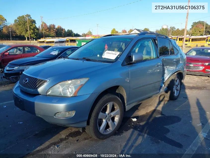 2006 Lexus Rx 330 VIN: 2T2HA31U56C106375 Lot: 40669438