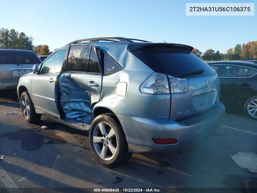 2006 Lexus Rx 330 VIN: 2T2HA31U56C106375 Lot: 40669438