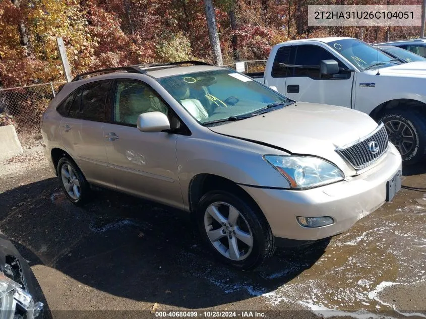 2006 Lexus Rx 330 VIN: 2T2HA31U26C104051 Lot: 40680499