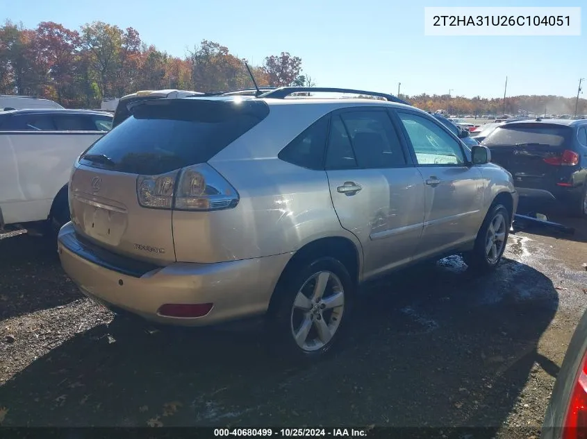 2006 Lexus Rx 330 VIN: 2T2HA31U26C104051 Lot: 40680499