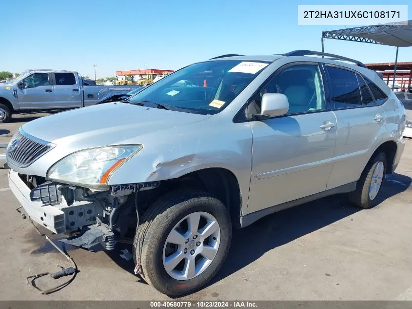 2006 Lexus Rx 330 VIN: 2T2HA31UX6C108171 Lot: 40680779