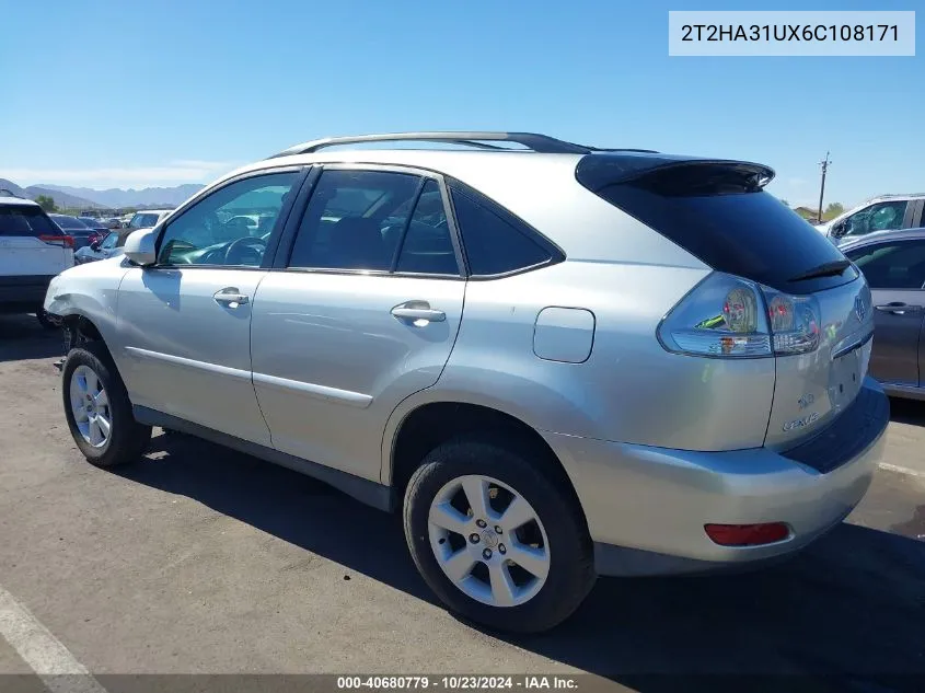 2006 Lexus Rx 330 VIN: 2T2HA31UX6C108171 Lot: 40680779