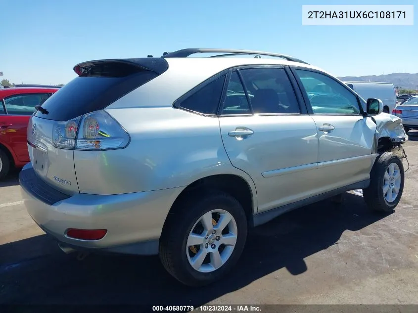 2006 Lexus Rx 330 VIN: 2T2HA31UX6C108171 Lot: 40680779