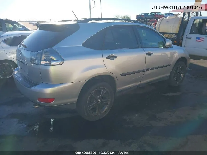 2006 Lexus Rx 400H VIN: JTJHW31U762001046 Lot: 40685306