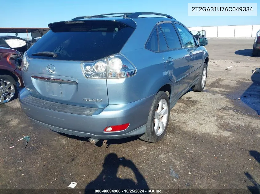 2006 Lexus Rx 330 VIN: 2T2GA31U76C049334 Lot: 40694908