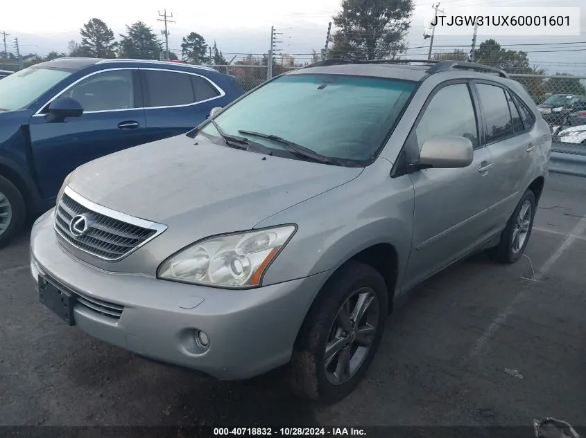 2006 Lexus Rx 400H Base (Cvt) VIN: JTJGW31UX60001601 Lot: 40718832