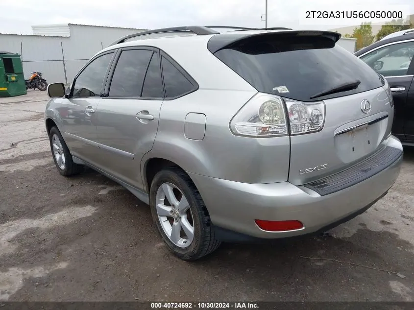 2006 Lexus Rx 330 VIN: 2T2GA31U56C050000 Lot: 40724692