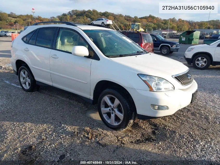 2006 Lexus Rx 330 VIN: 2T2HA31U56C105940 Lot: 40745849