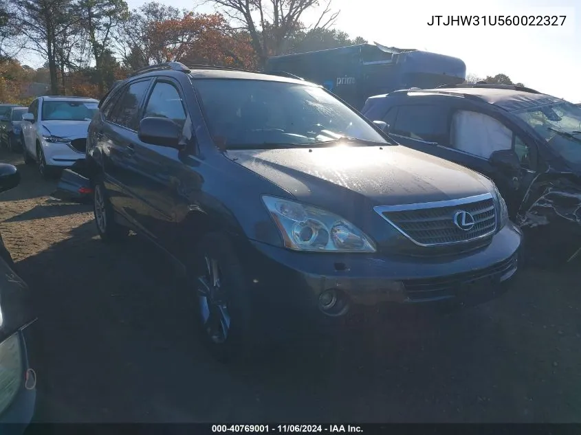 2006 Lexus Rx 400H VIN: JTJHW31U560022327 Lot: 40769001