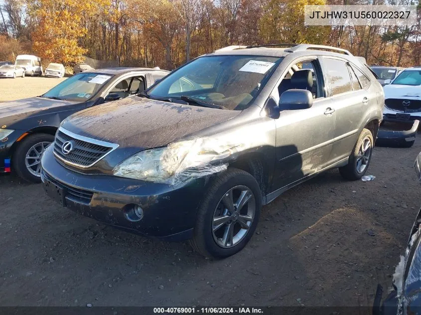 2006 Lexus Rx 400H VIN: JTJHW31U560022327 Lot: 40769001