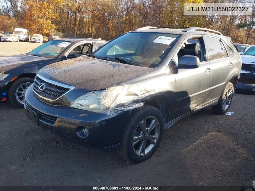 2006 Lexus Rx 400H VIN: JTJHW31U560022327 Lot: 40769001