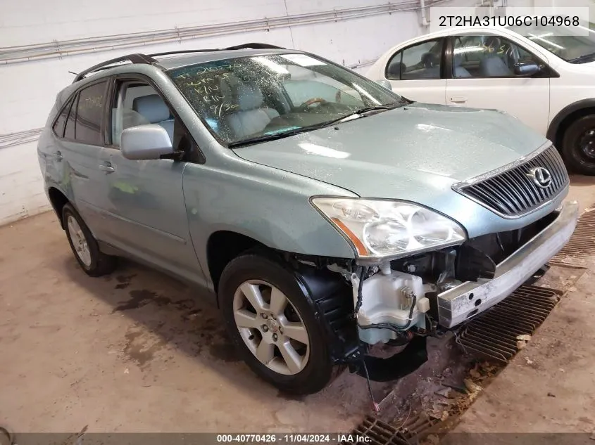 2006 Lexus Rx 330 VIN: 2T2HA31U06C104968 Lot: 40770426