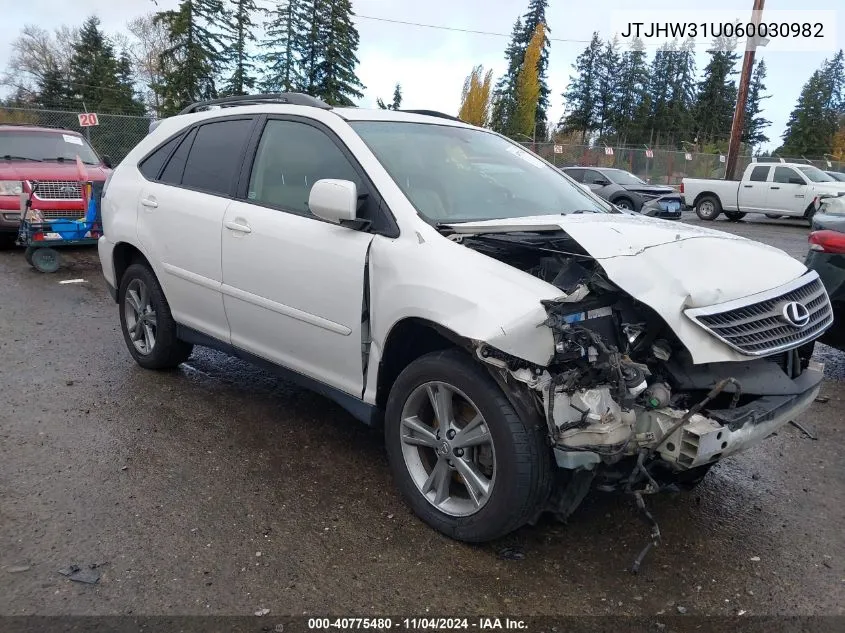 2006 Lexus Rx 400H VIN: JTJHW31U060030982 Lot: 40775480