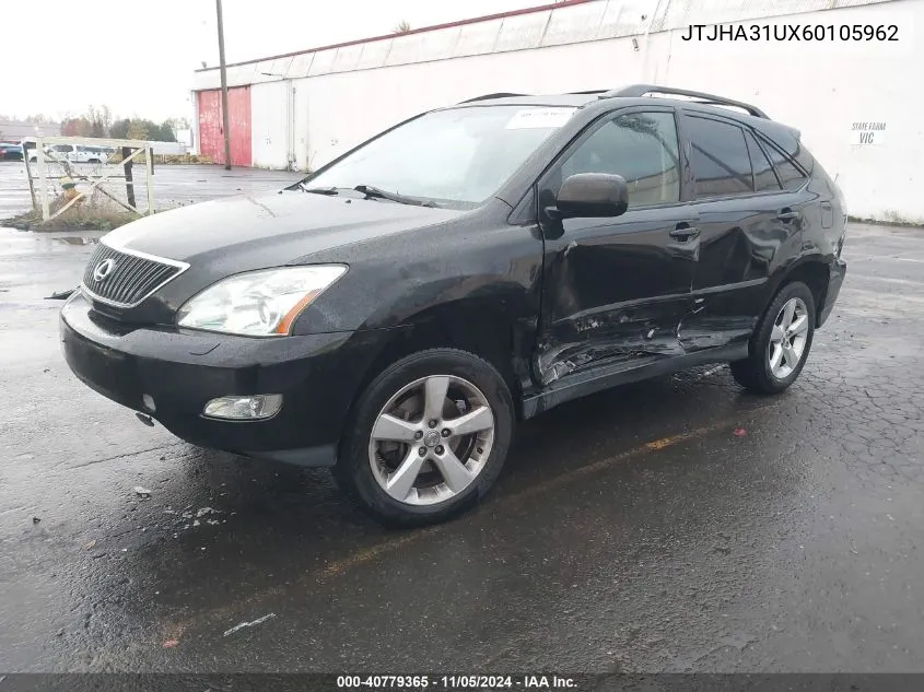 2006 Lexus Rx 330 VIN: JTJHA31UX60105962 Lot: 40779365