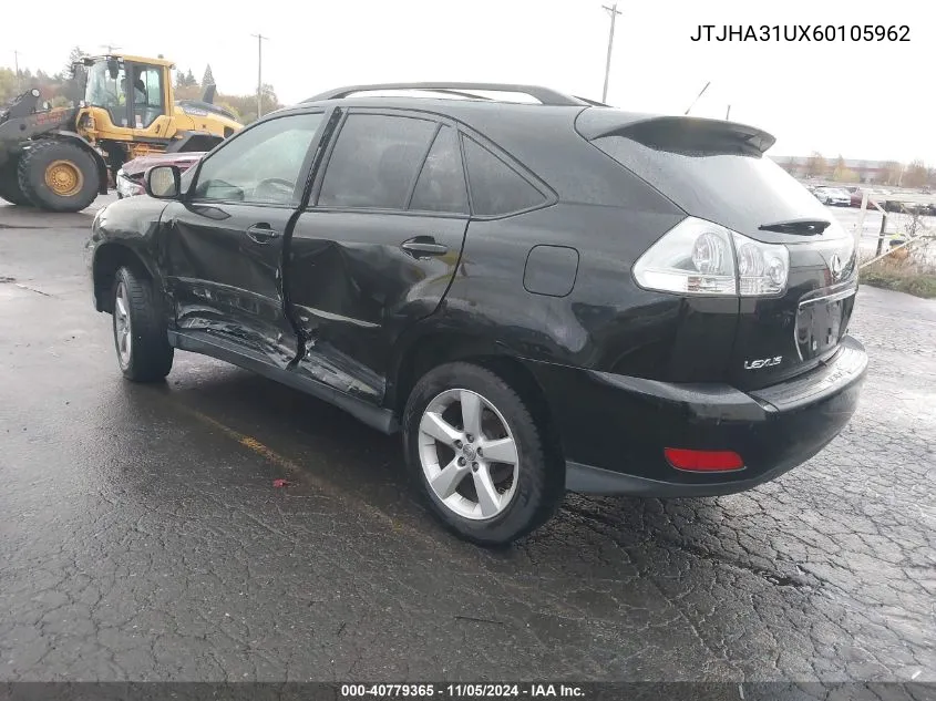 2006 Lexus Rx 330 VIN: JTJHA31UX60105962 Lot: 40779365