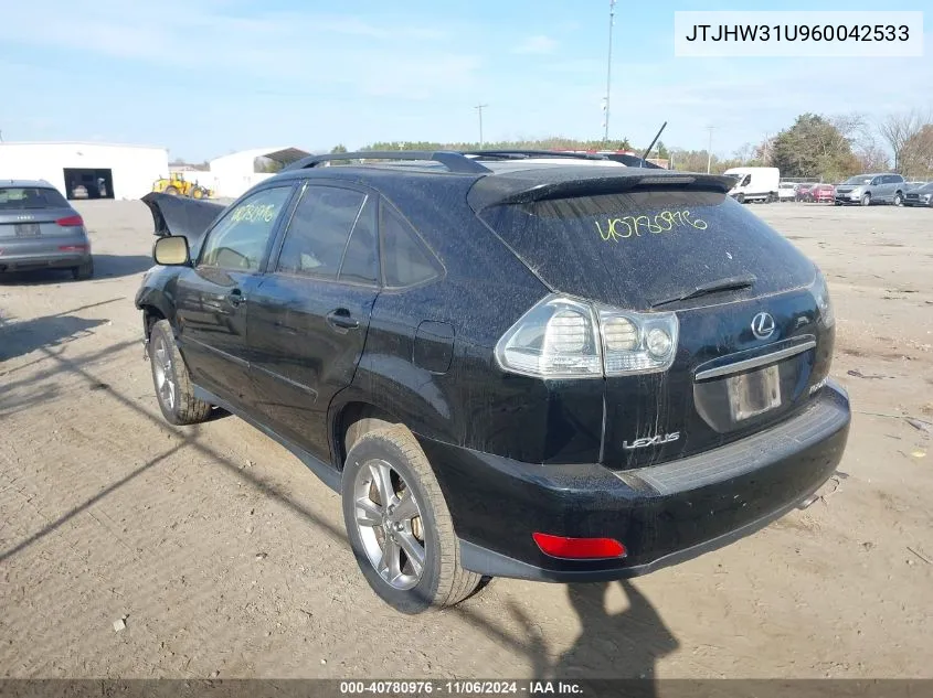 2006 Lexus Rx 400H VIN: JTJHW31U960042533 Lot: 40780976