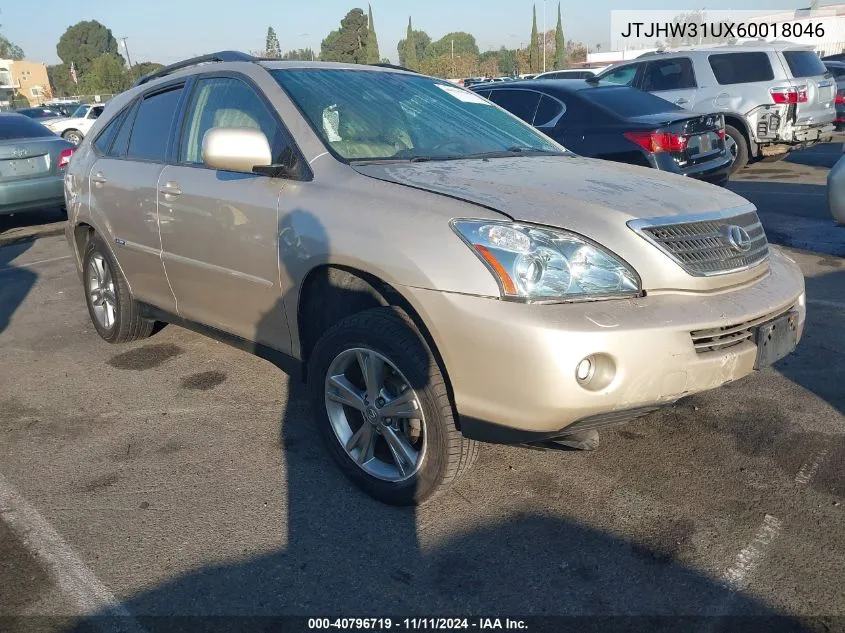 2006 Lexus Rx 400H VIN: JTJHW31UX60018046 Lot: 40796719