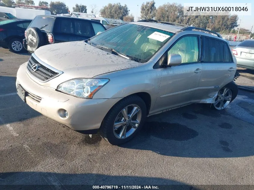 2006 Lexus Rx 400H VIN: JTJHW31UX60018046 Lot: 40796719