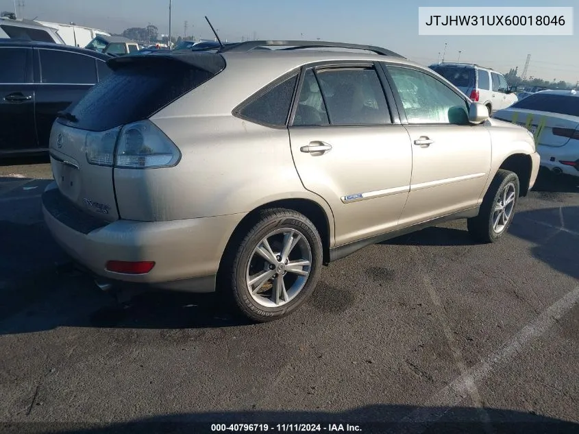 2006 Lexus Rx 400H VIN: JTJHW31UX60018046 Lot: 40796719