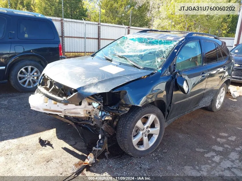 2006 Lexus Rx 330 VIN: JTJGA31U760060202 Lot: 40828328