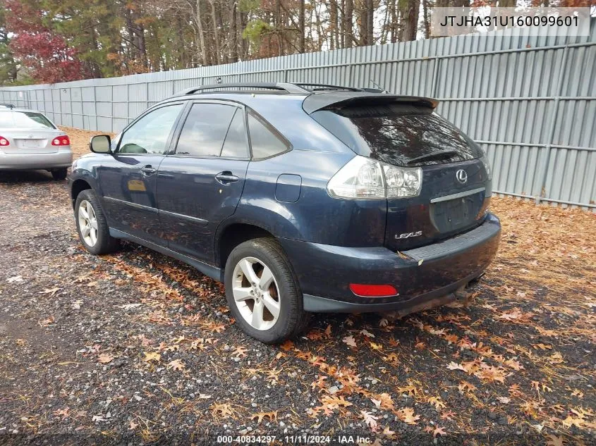 2006 Lexus Rx 330 330 VIN: JTJHA31U160099601 Lot: 40834297