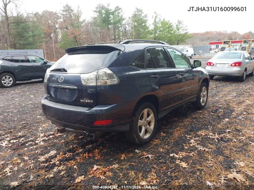 2006 Lexus Rx 330 330 VIN: JTJHA31U160099601 Lot: 40834297