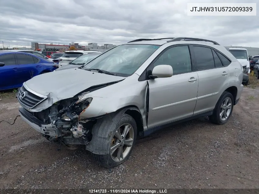 2007 Lexus Rx 400H VIN: JTJHW31U572009339 Lot: 12141723